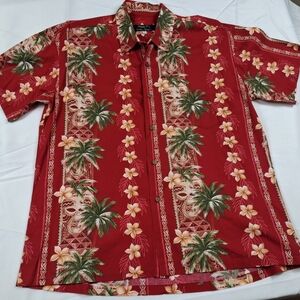 Tropical Red Floral Fabric, a delightful coloful addtion to summer wear.